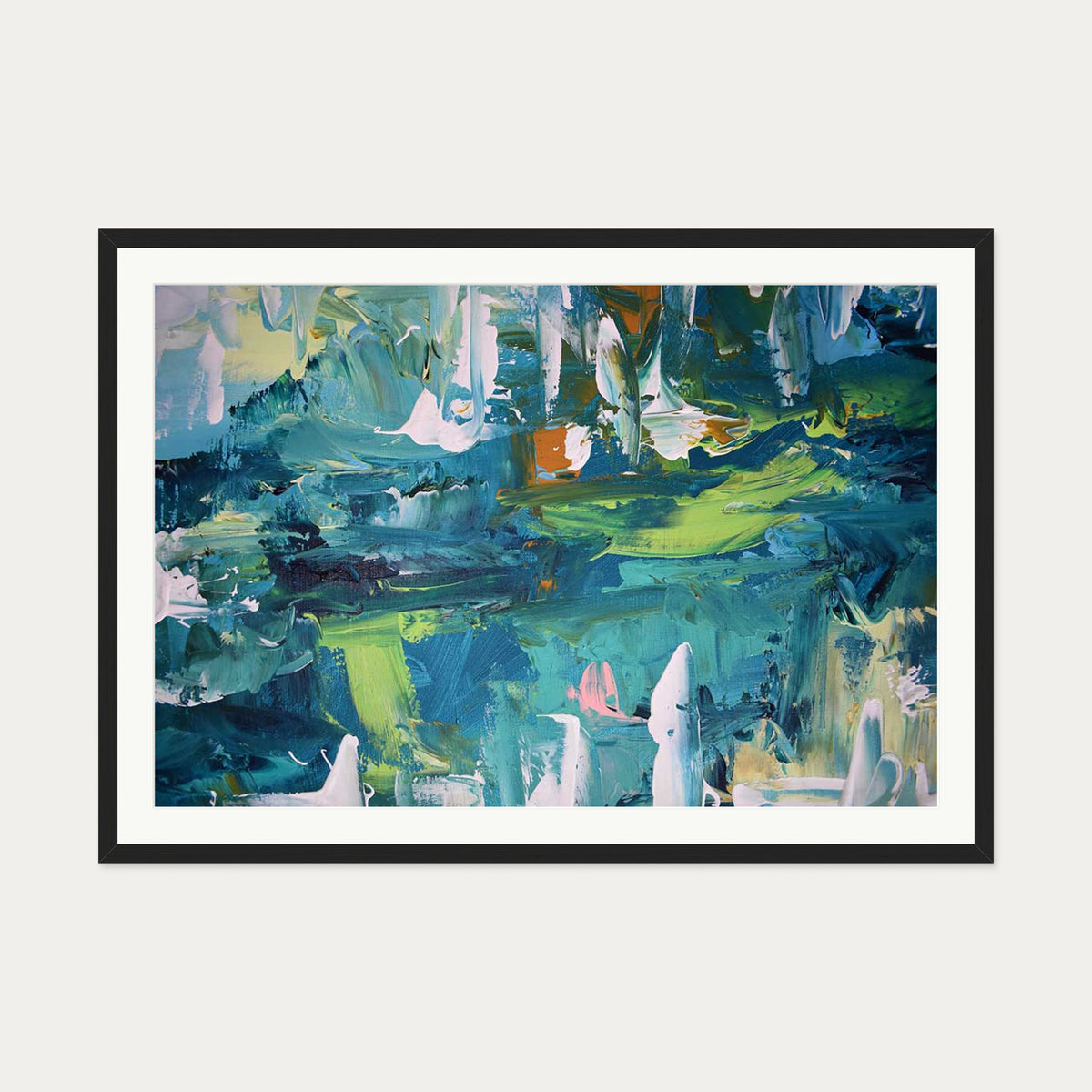 Abstract 168 Art Print — 70 x 100 cm — Black Frame