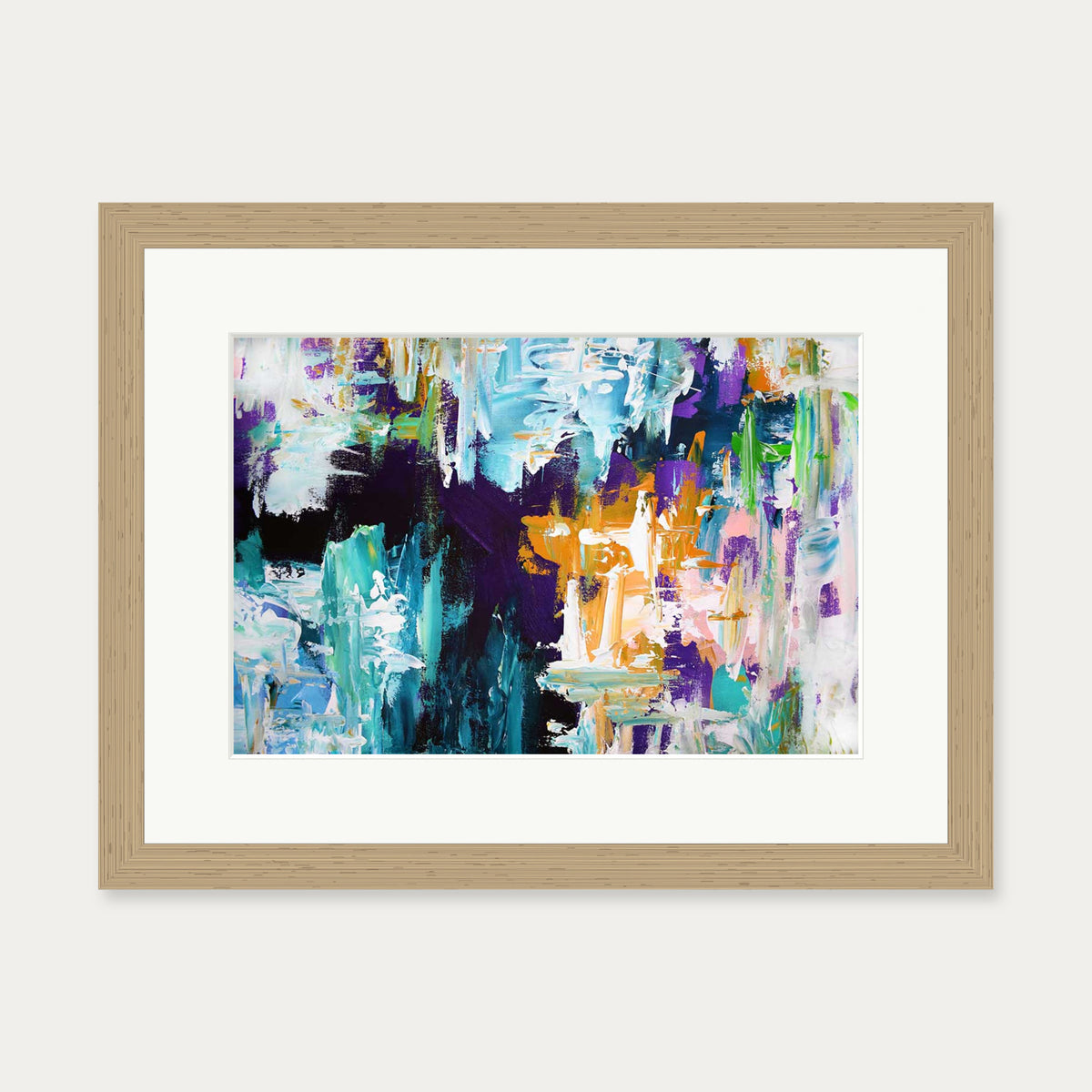 Abstract 169 Art Print — 30 x 40 cm — Oak Frame
