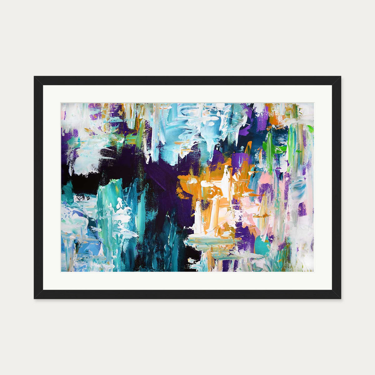 Abstract 169 Art Print — 50 x 70 cm — Black Frame
