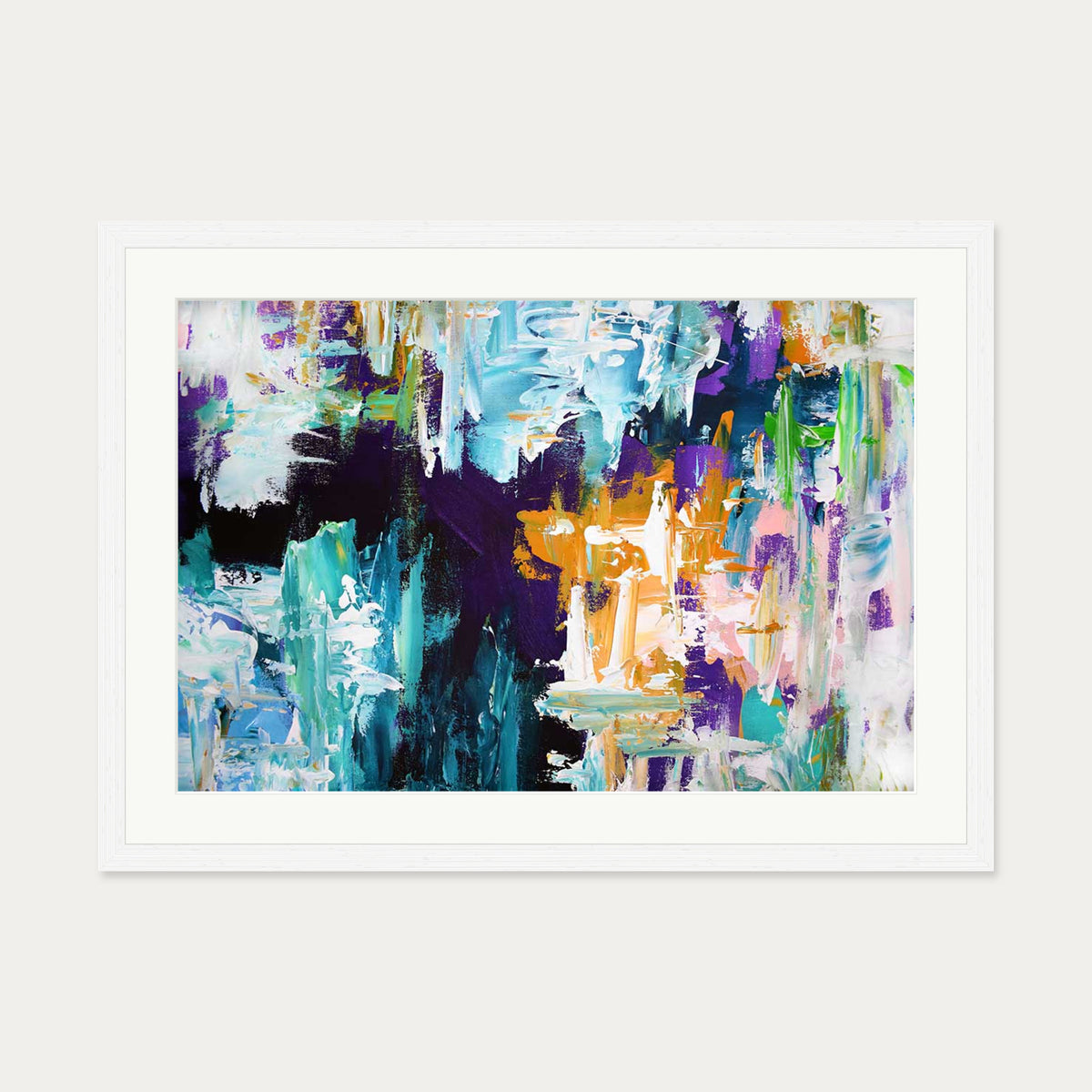 Abstract 169 Art Print — 50 x 70 cm — White Frame