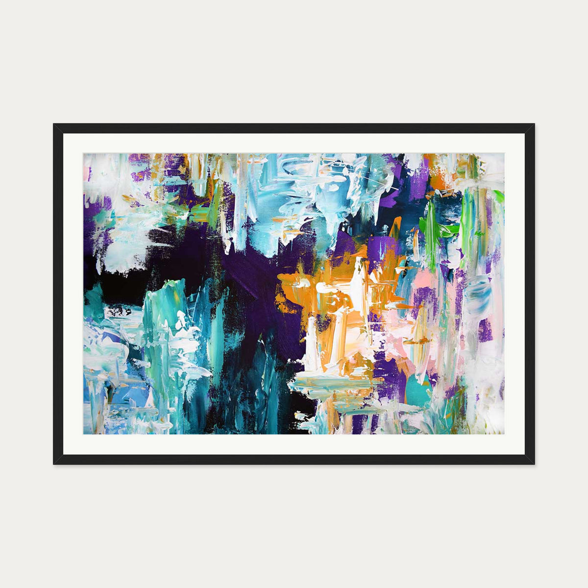 Abstract 169 Art Print — 70 x 100 cm — Black Frame