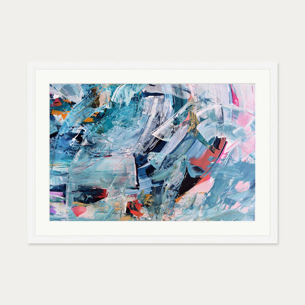 Abstract 173 Art Print — 50 x 70 cm — White Frame