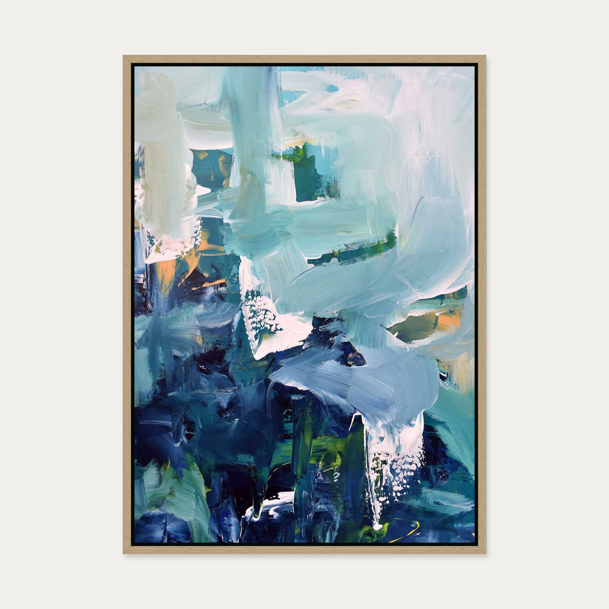 Abstract 174 Canvas Art — 50 x 70 cm — Oak Frame