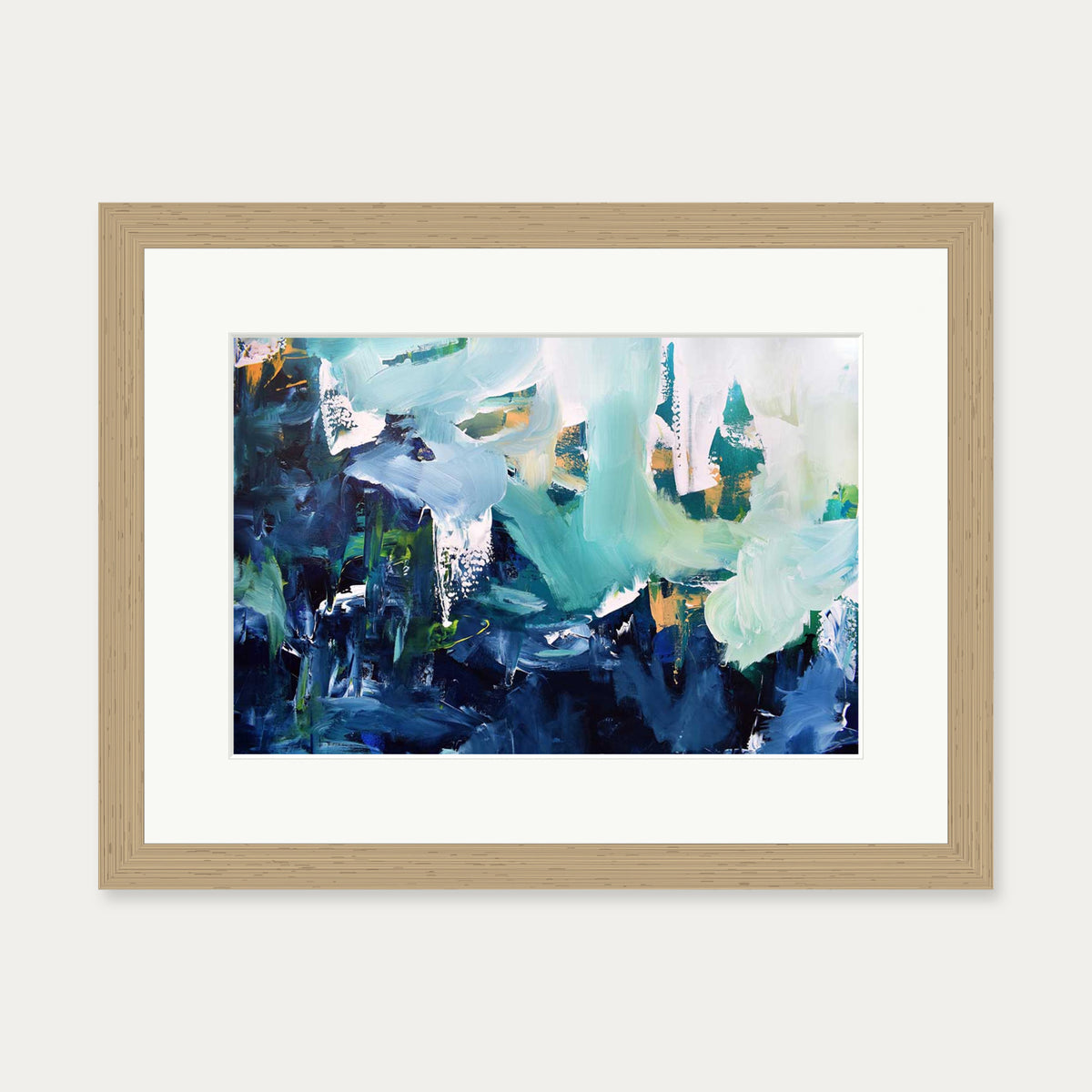 Abstract 176 Art Print — 30 x 40 cm — Oak Frame