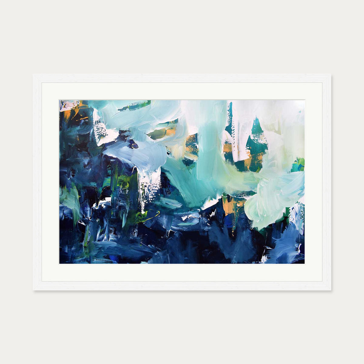 Abstract 176 Art Print — 50 x 70 cm — White Frame
