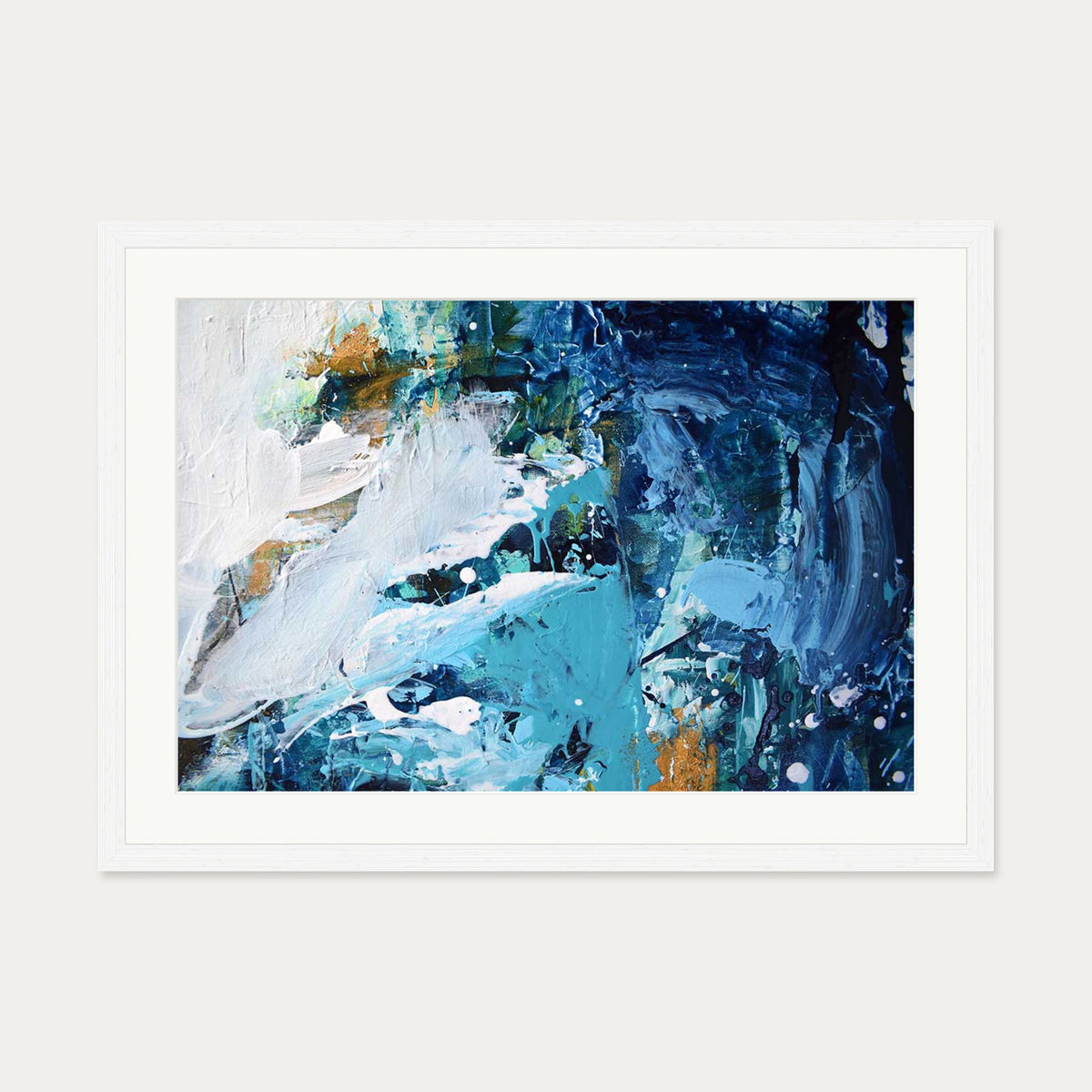 Abstract 178 Art Print — 50 x 70 cm — White Frame