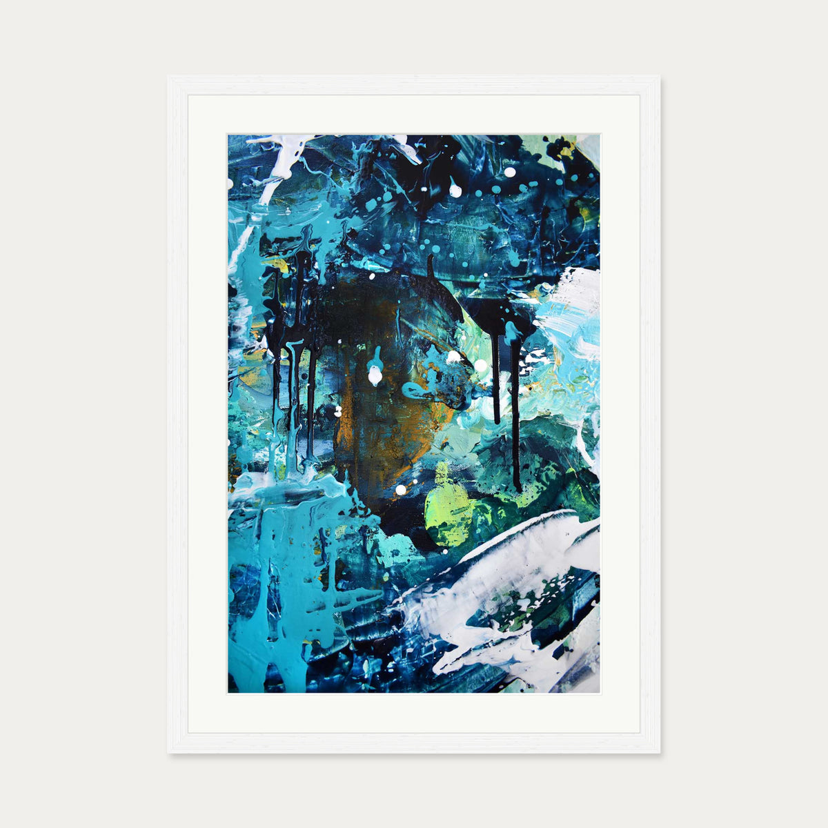 Abstract 179 Art Print — 50 x 70 cm — White Frame