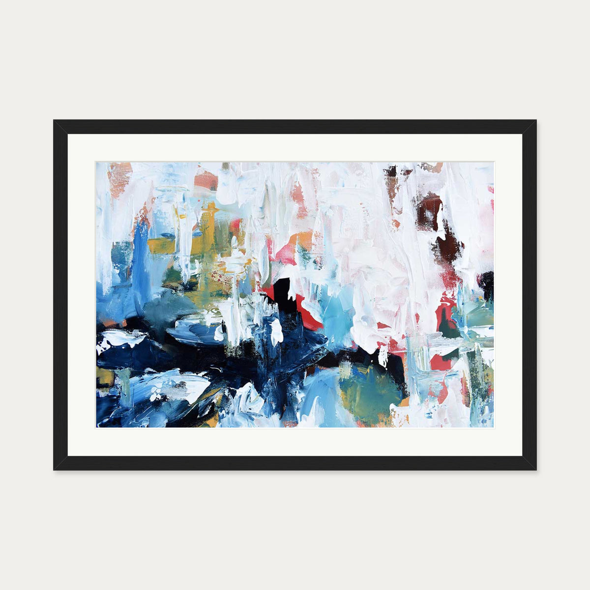 Abstract 183 Art Print — 50 x 70 cm — Black Frame