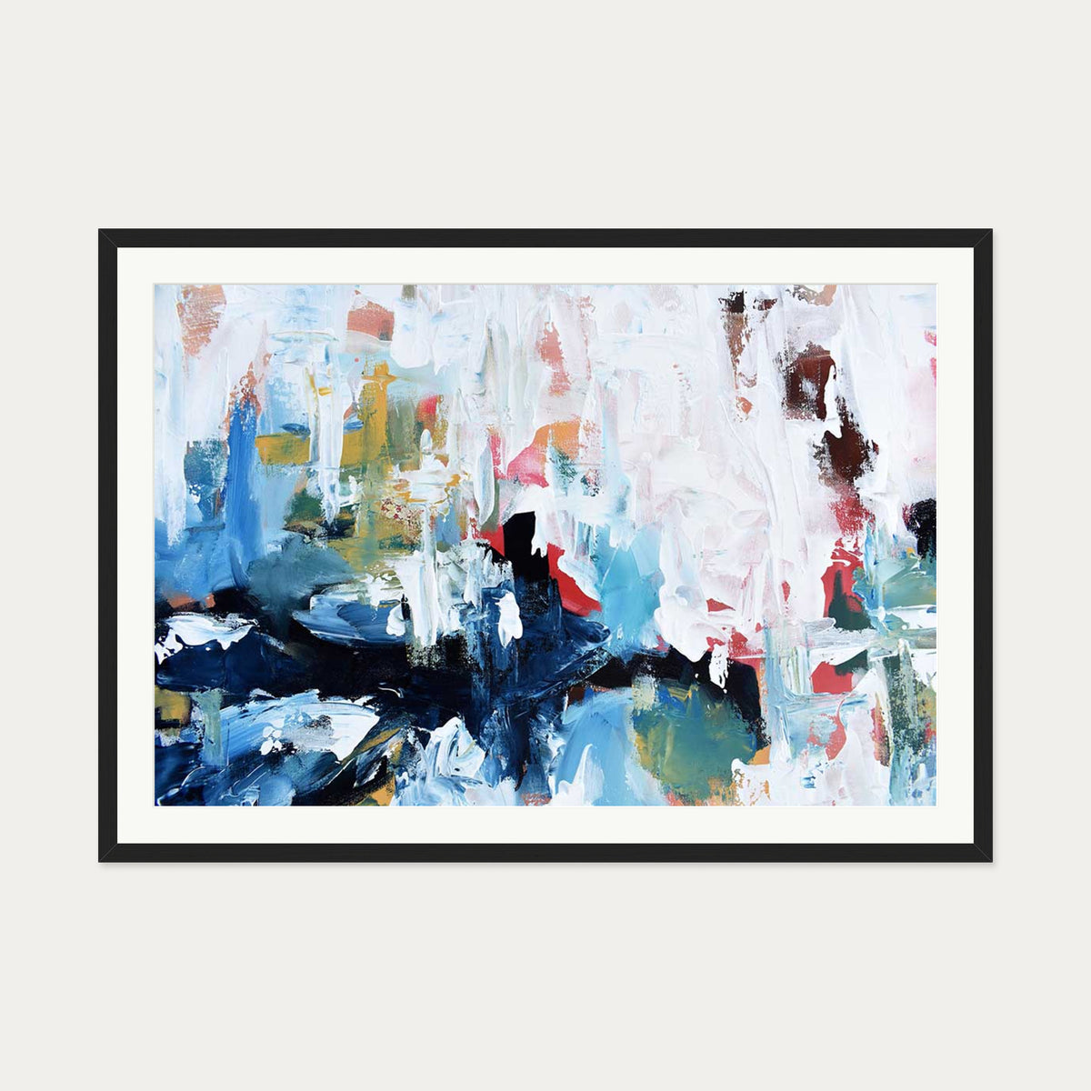 Abstract 183 Art Print — 70 x 100 cm — Black Frame