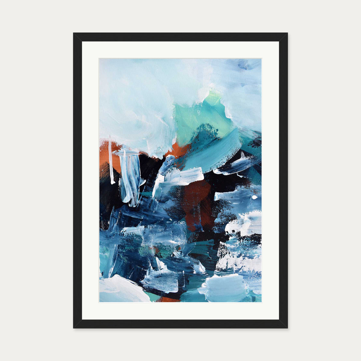 Abstract 186 Art Print — 50 x 70 cm — Black Frame