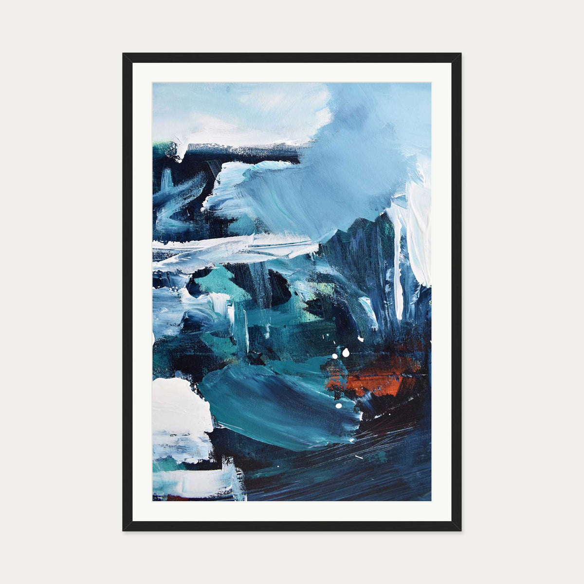 Abstract 188 Art Print — 70 x 100 cm — Black Frame