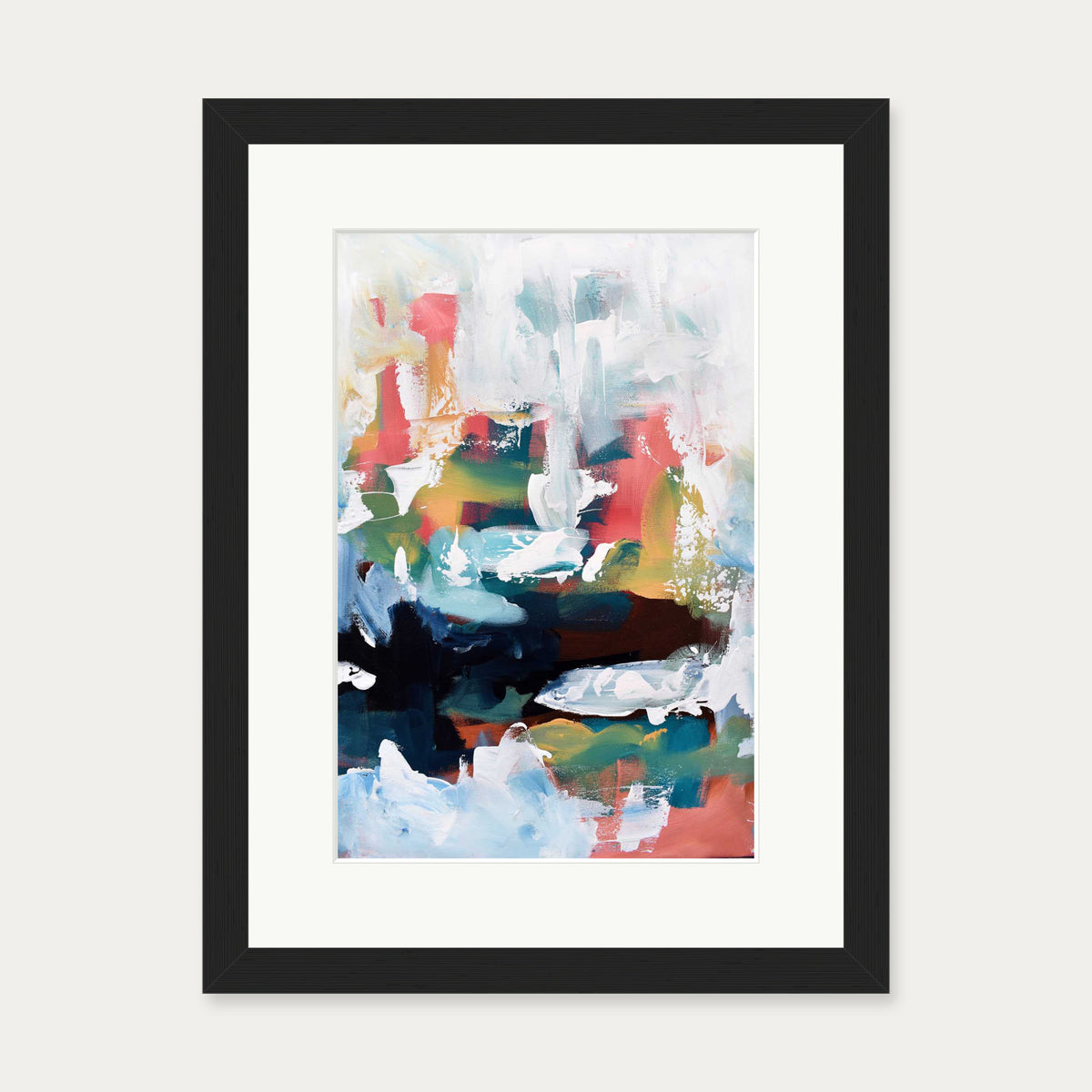 Abstract 190 Art Print — 30 x 40 cm — Black Frame
