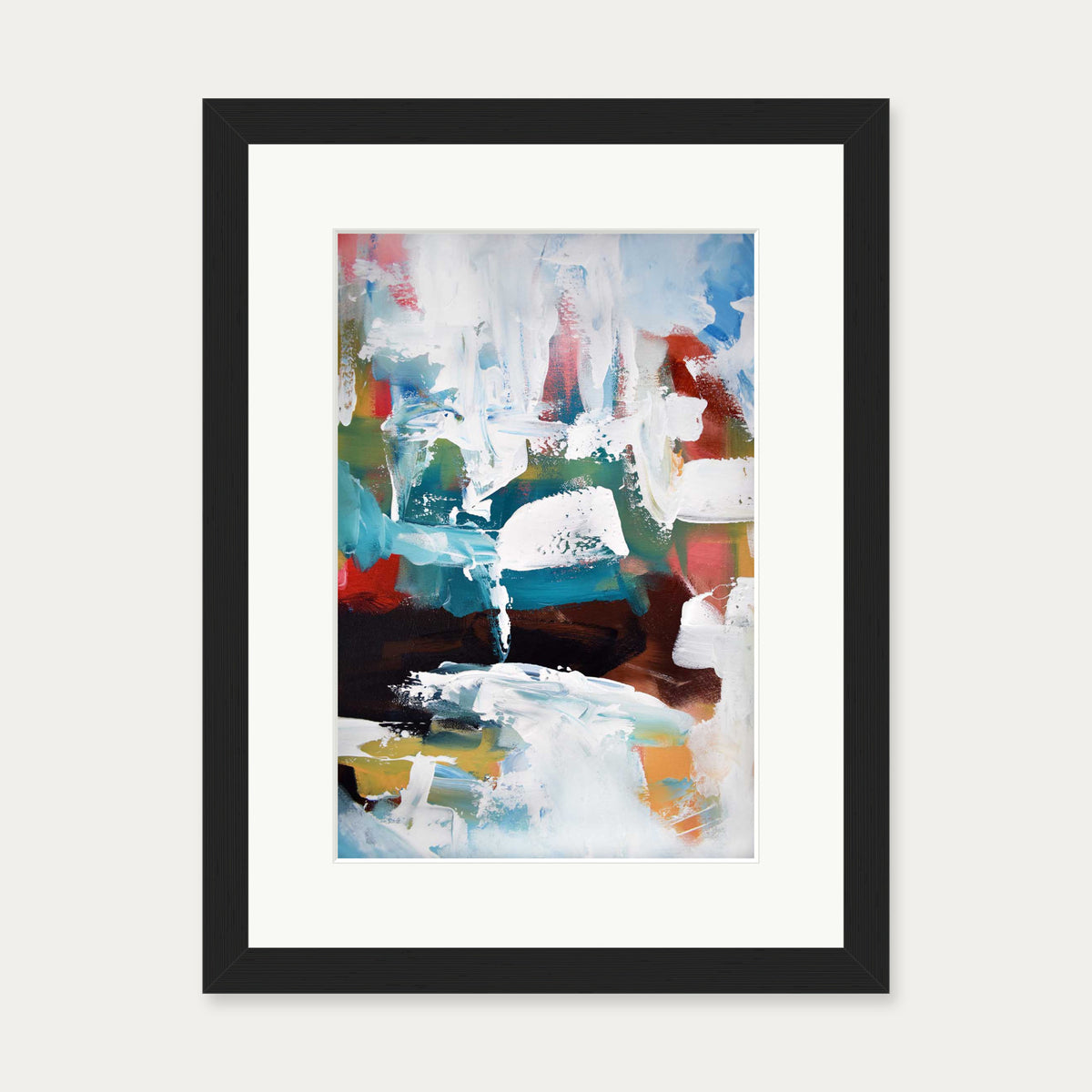 Abstract 191 Art Print — 30 x 40 cm — Black Frame