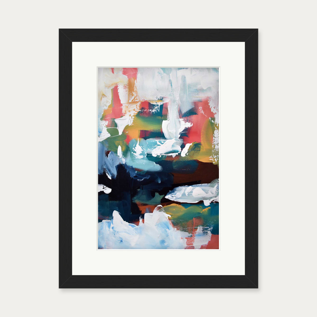 Abstract 192 Art Print — 30 x 40 cm — Black Frame