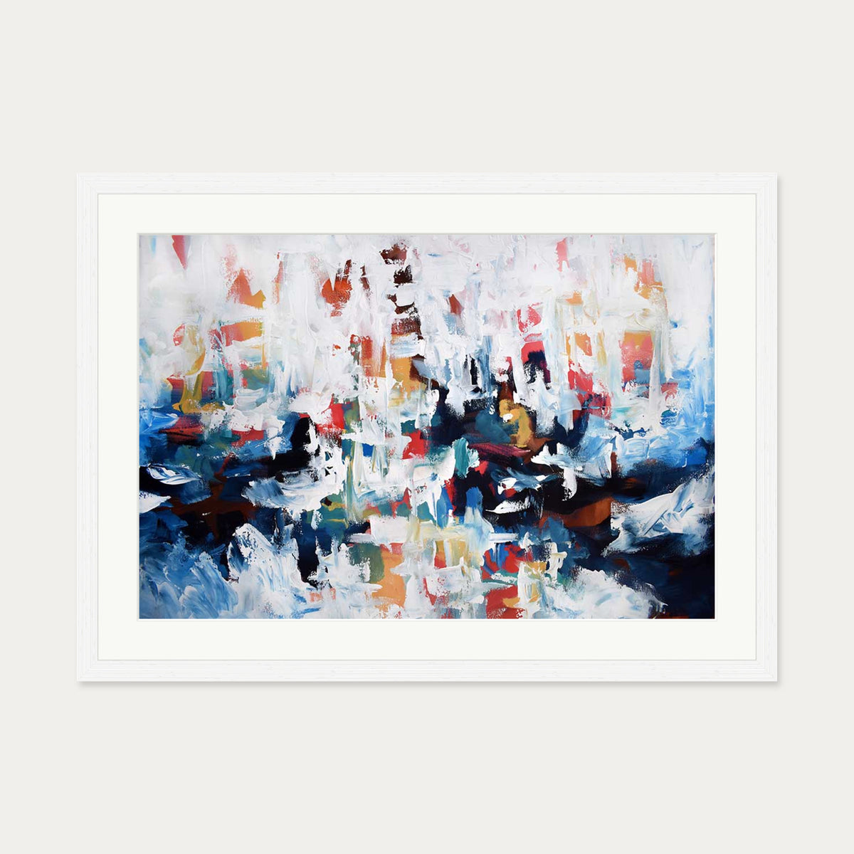 Abstract 194 Art Print — 50 x 70 cm — White Frame