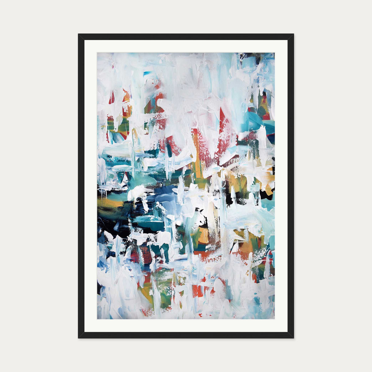 Abstract 195 Art Print — 70 x 100 cm — Black Frame