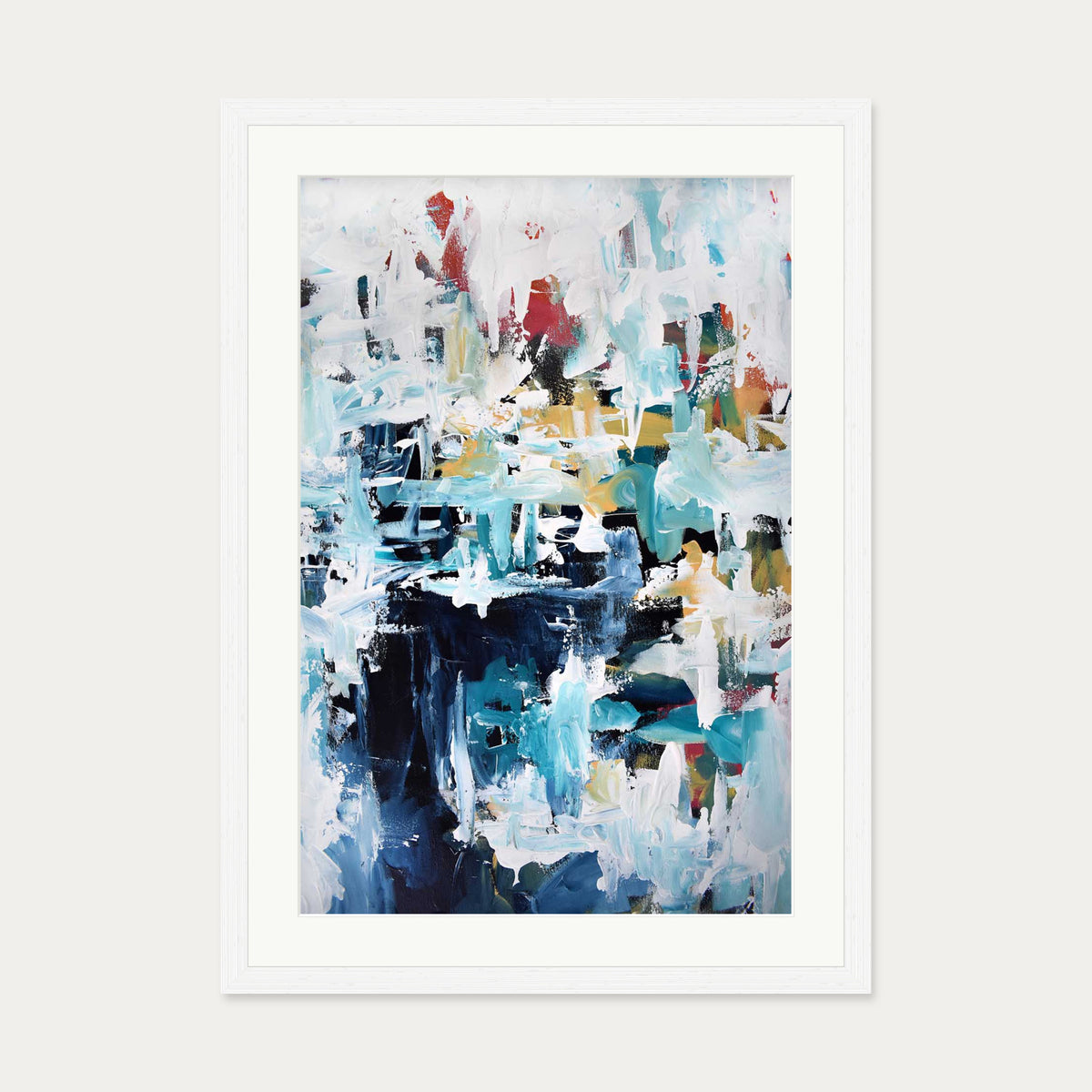 Abstract 196 Art Print — 50 x 70 cm — White Frame