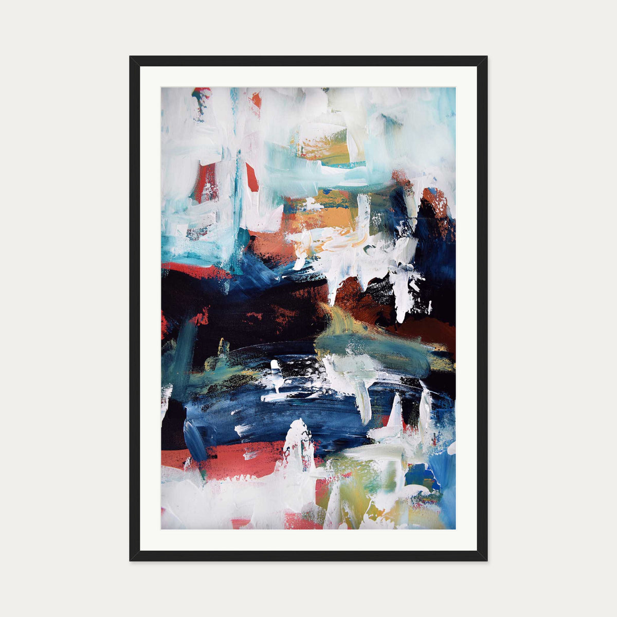 Abstract 197 Art Print — 70 x 100 cm — Black Frame