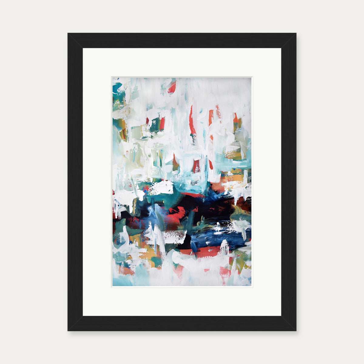 Abstract 198 Art Print — 30 x 40 cm — Black Frame