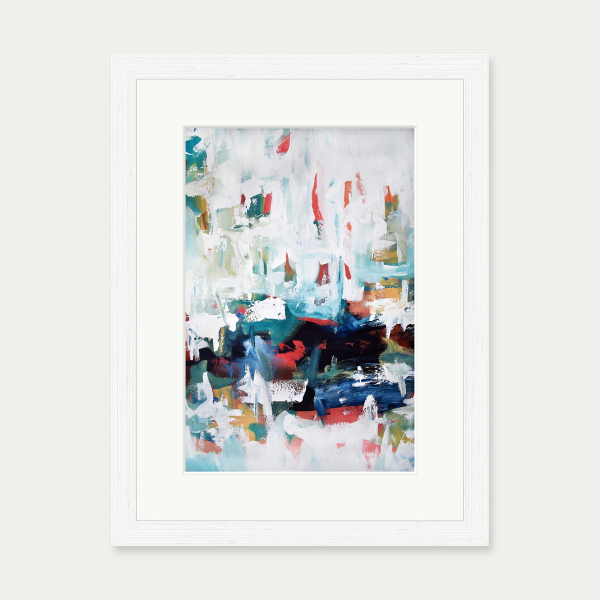 Abstract 198 Art Print — 30 x 40 cm — White Frame