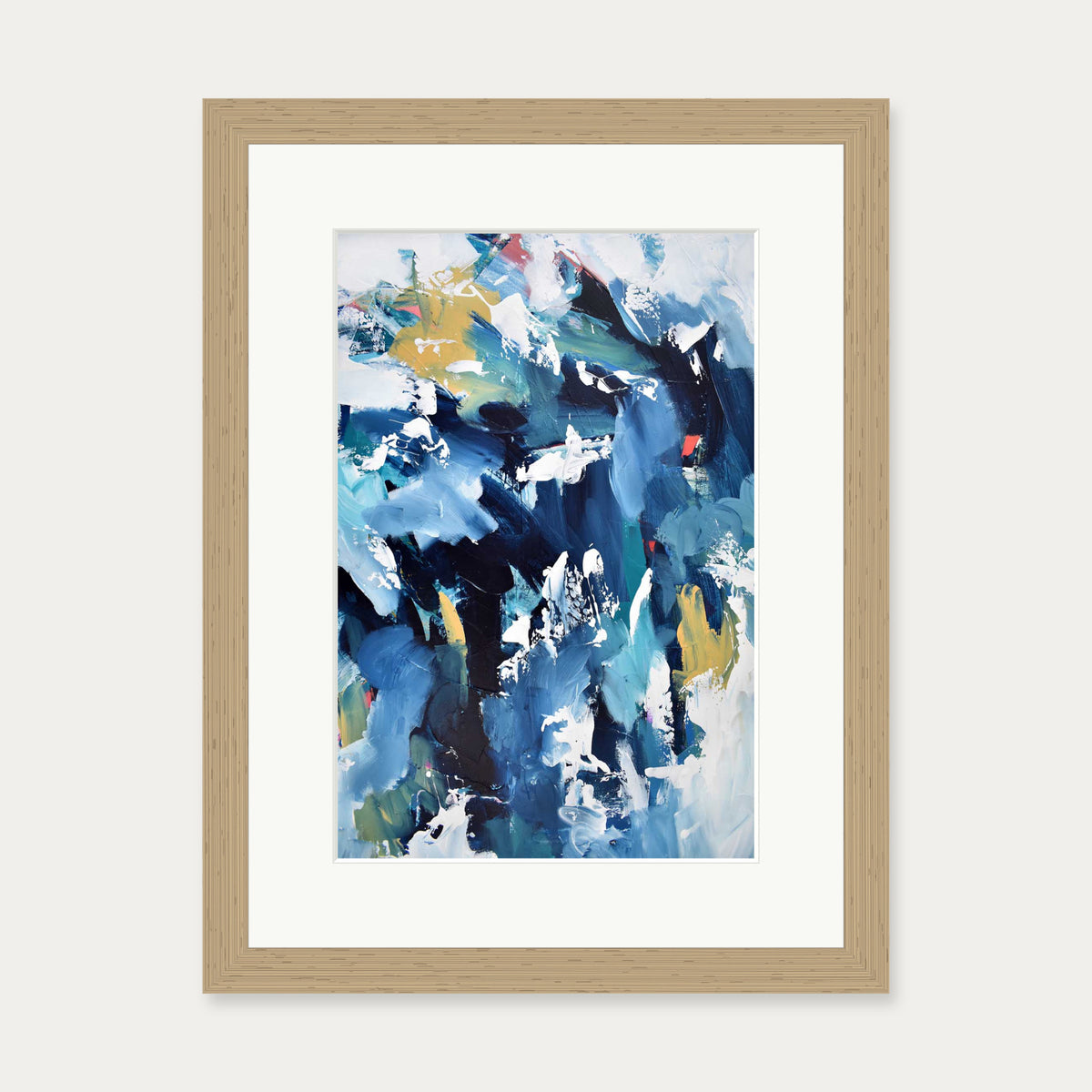 Abstract 203 Art Print — 30 x 40 cm — Oak Frame