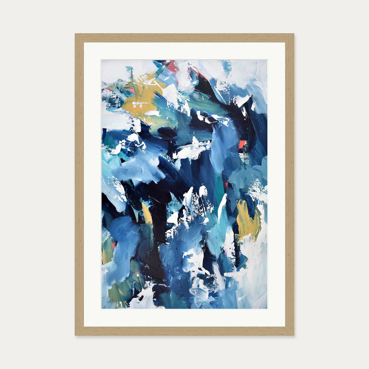 Abstract 203 Art Print — 50 x 70 cm — Oak Frame