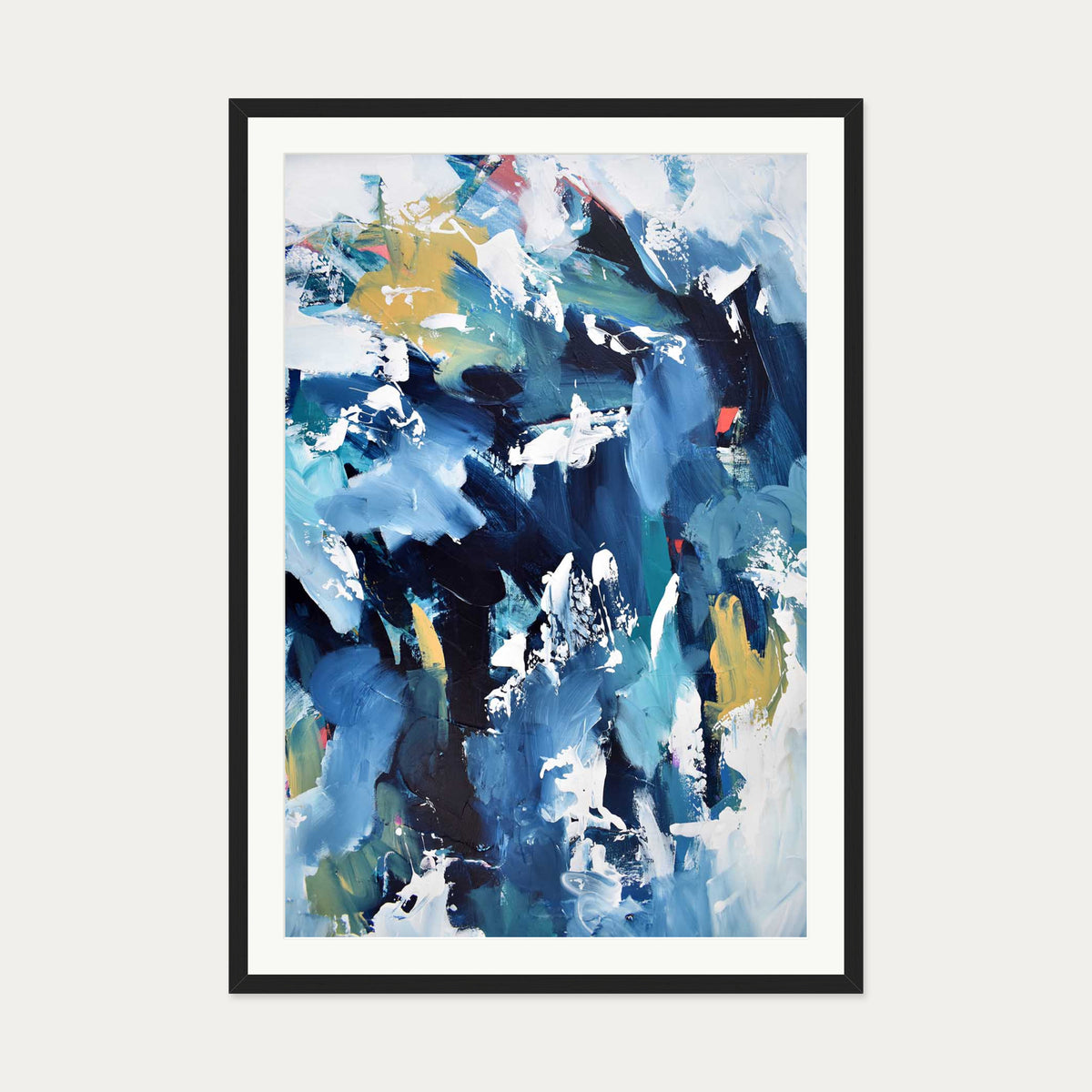 Abstract 203 Art Print — 70 x 100 cm — Black Frame