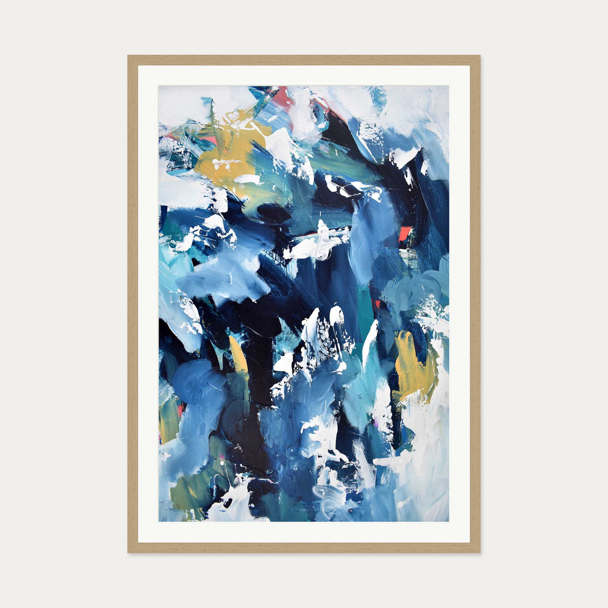 Abstract 203 Art Print — 70 x 100 cm — Oak Frame