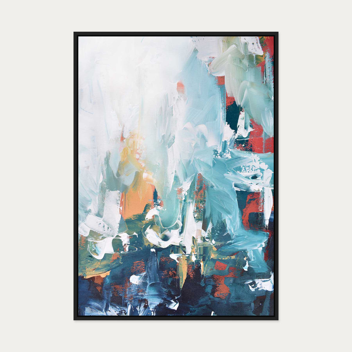 Abstract 209 Canvas Art — 70 x 100 cm — Black Frame