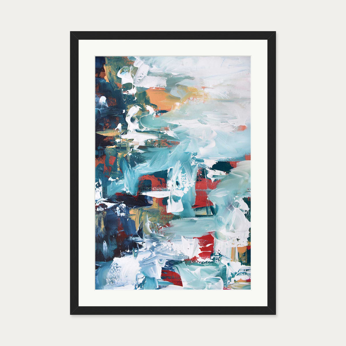 Abstract 210 Art Print — 50 x 70 cm — Black Frame
