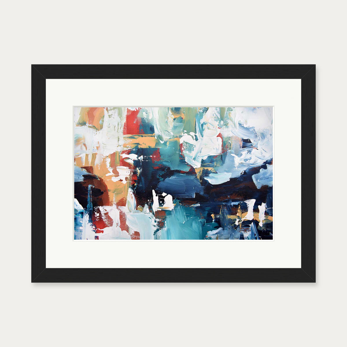 Abstract 214 Art Print — 30 x 40 cm — Black Frame