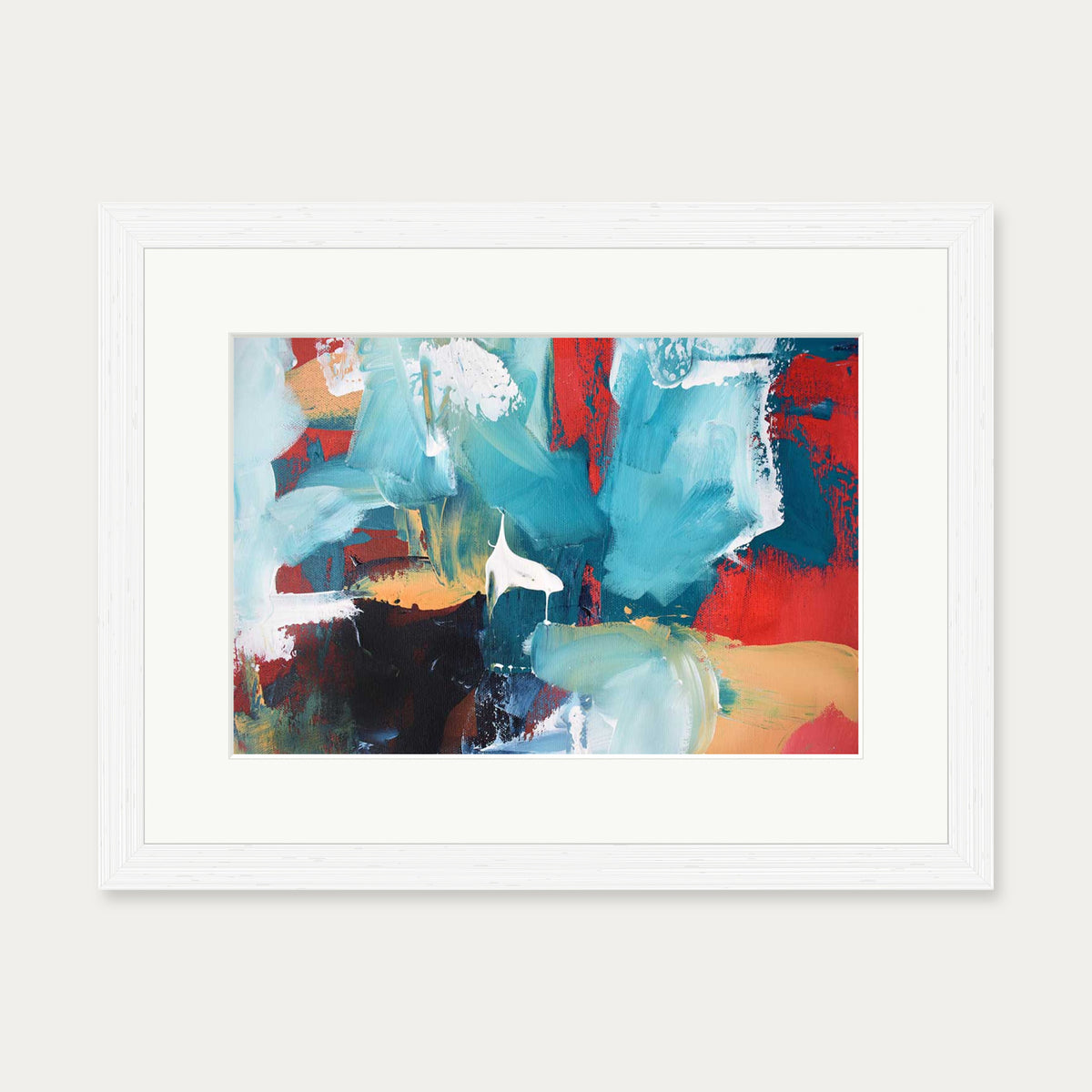 Abstract 220 Art Print — 30 x 40 cm — White Frame