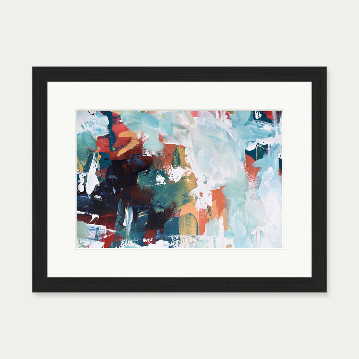 Abstract 221 Art Print — 30 x 40 cm — Black Frame