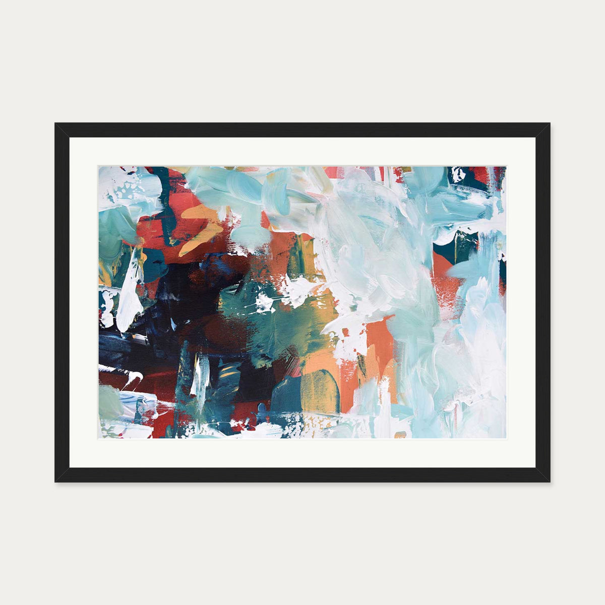 Abstract 221 Art Print — 50 x 70 cm — Black Frame