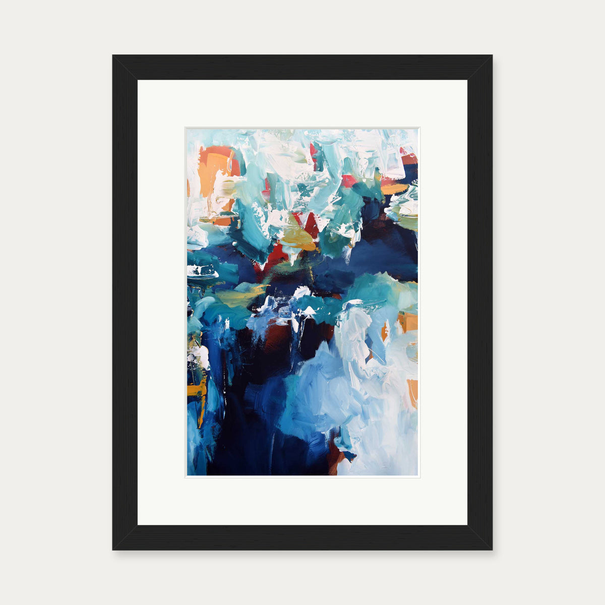Abstract 230 Art Print — 30 x 40 cm — Black Frame