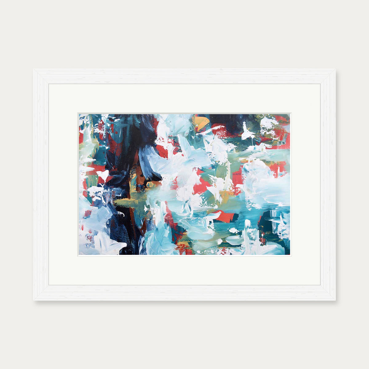 Abstract 232 Art Print — 30 x 40 cm — White Frame