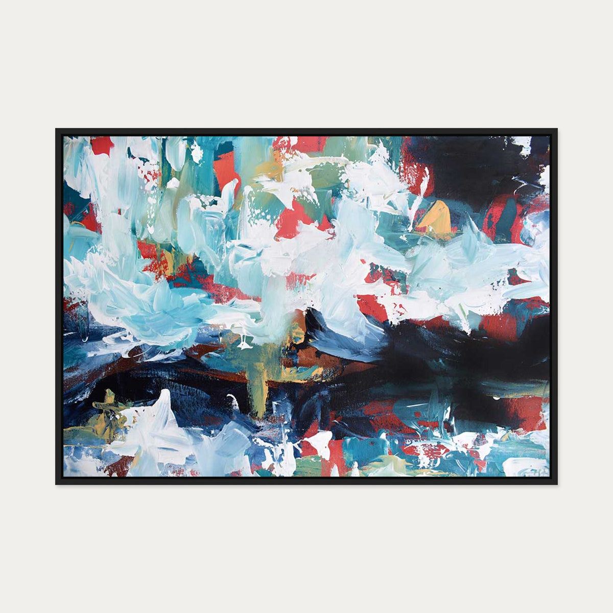 Abstract 234 Canvas Art — 70 x 100 cm — Black Frame