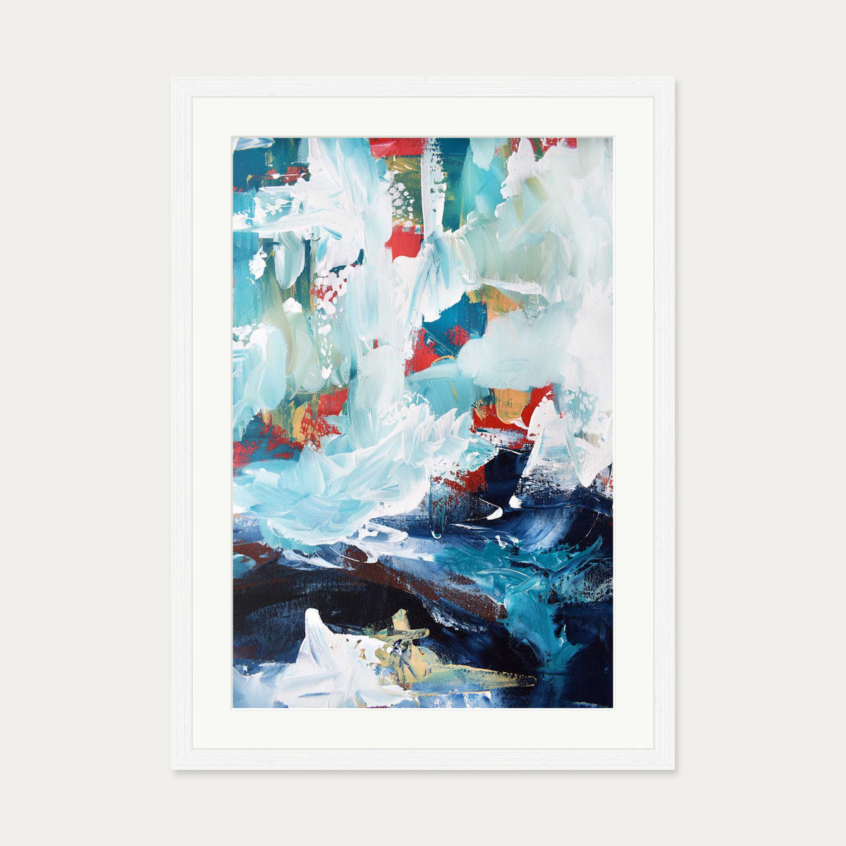 Abstract 237 Art Print — 50 x 70 cm — White Frame