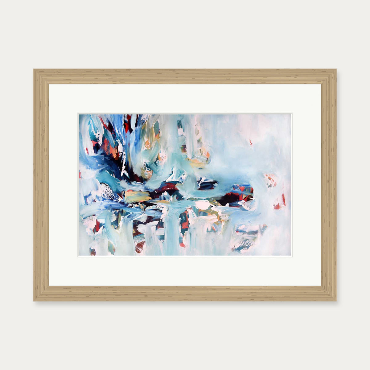 Abstract 241 Art Print — 30 x 40 cm — Oak Frame