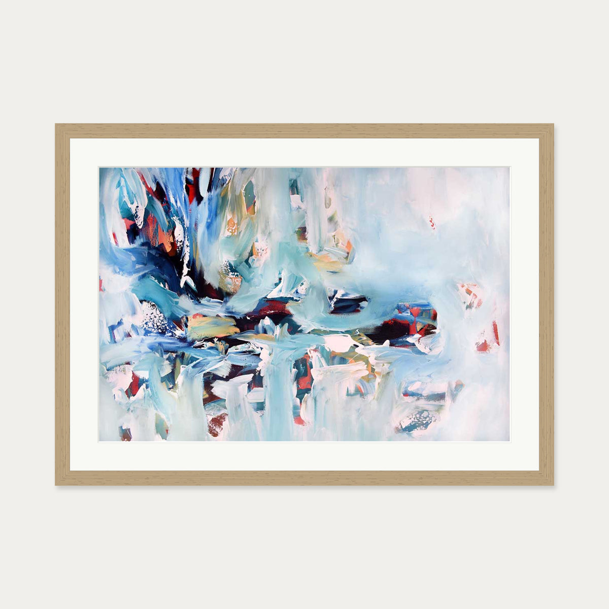 Abstract 241 Art Print — 50 x 70 cm — Oak Frame