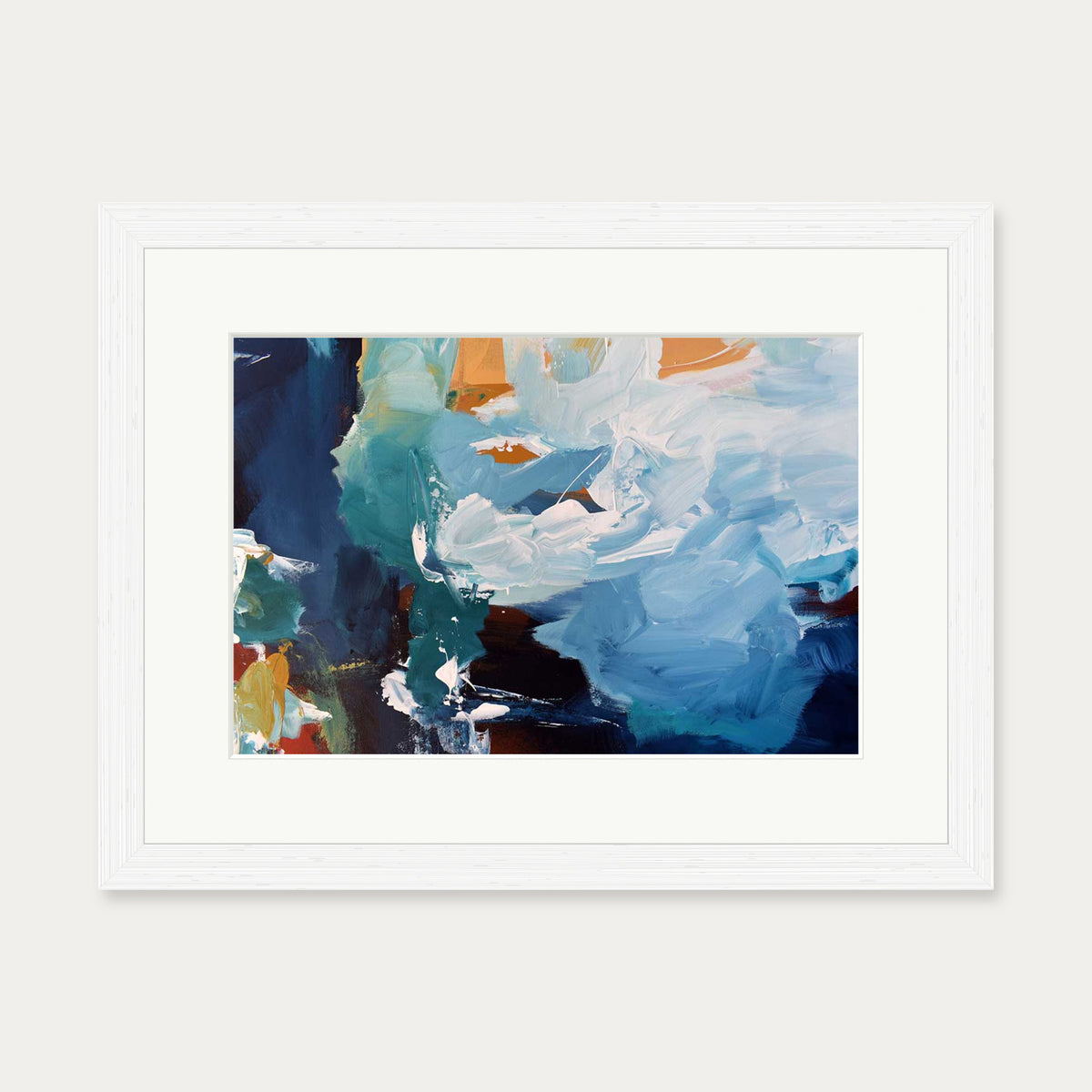 Abstract 263 Art Print — 30 x 40 cm — White Frame
