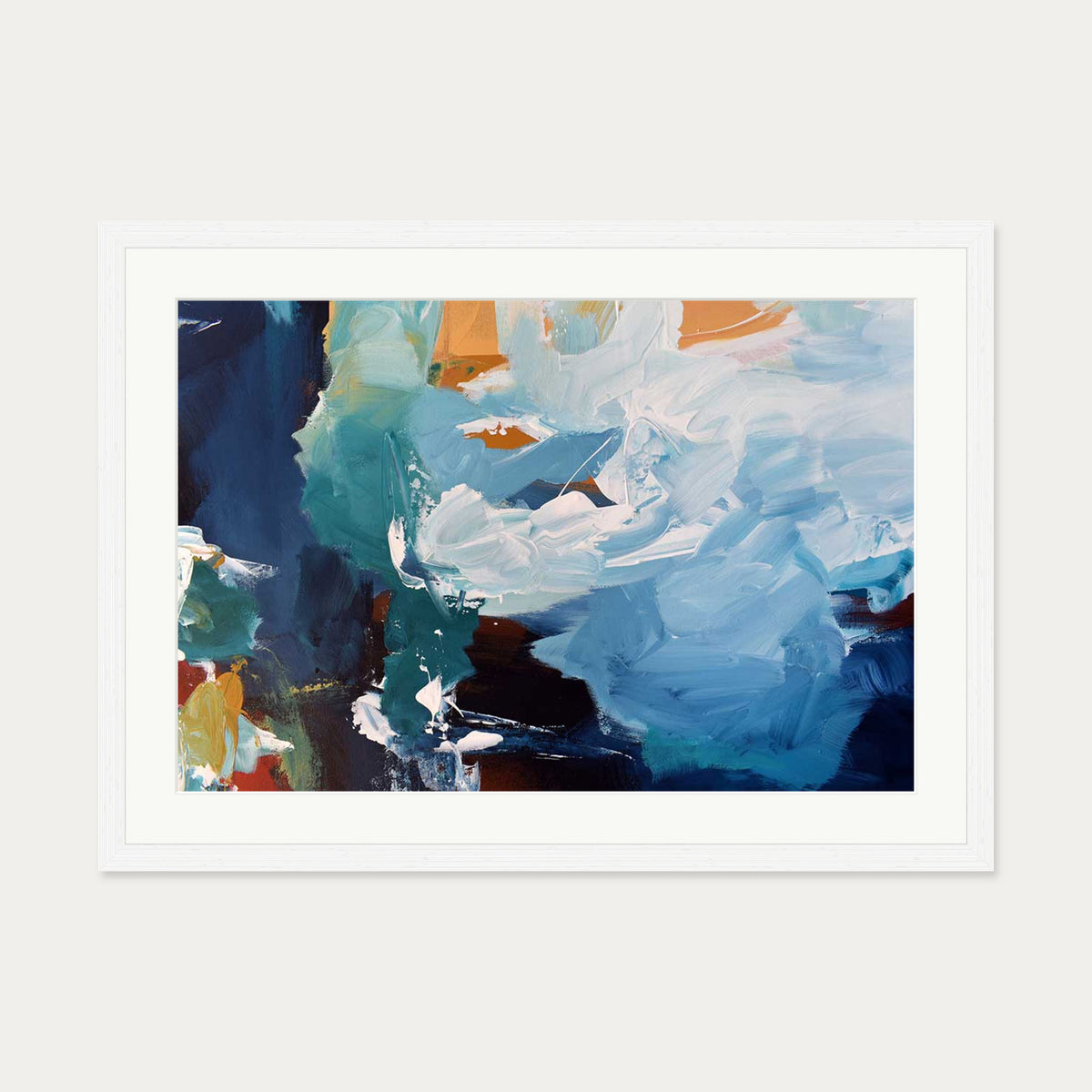 Abstract 263 Art Print — 50 x 70 cm — White Frame