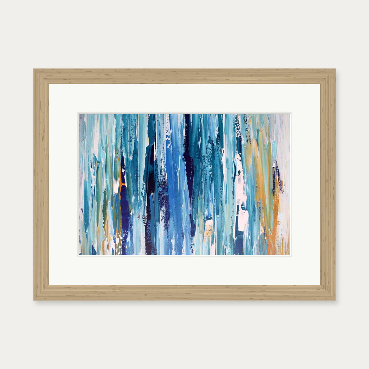 Abstract 264 Art Print — 30 x 40 cm — Oak Frame