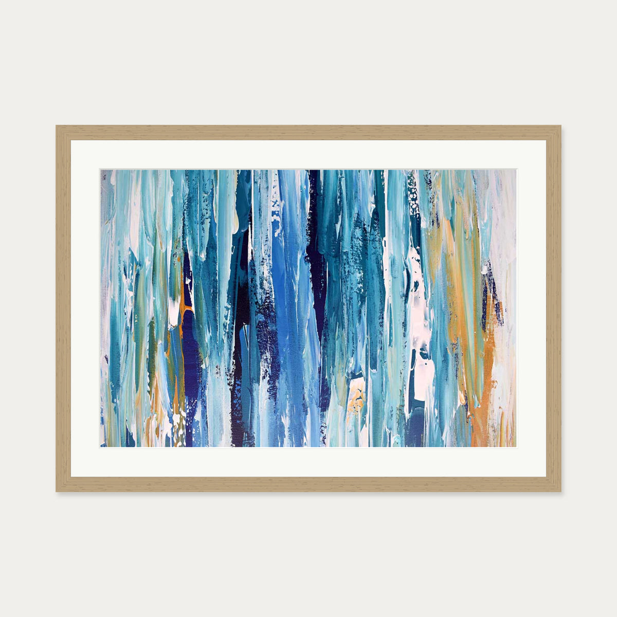 Abstract 264 Art Print — 50 x 70 cm — Oak Frame