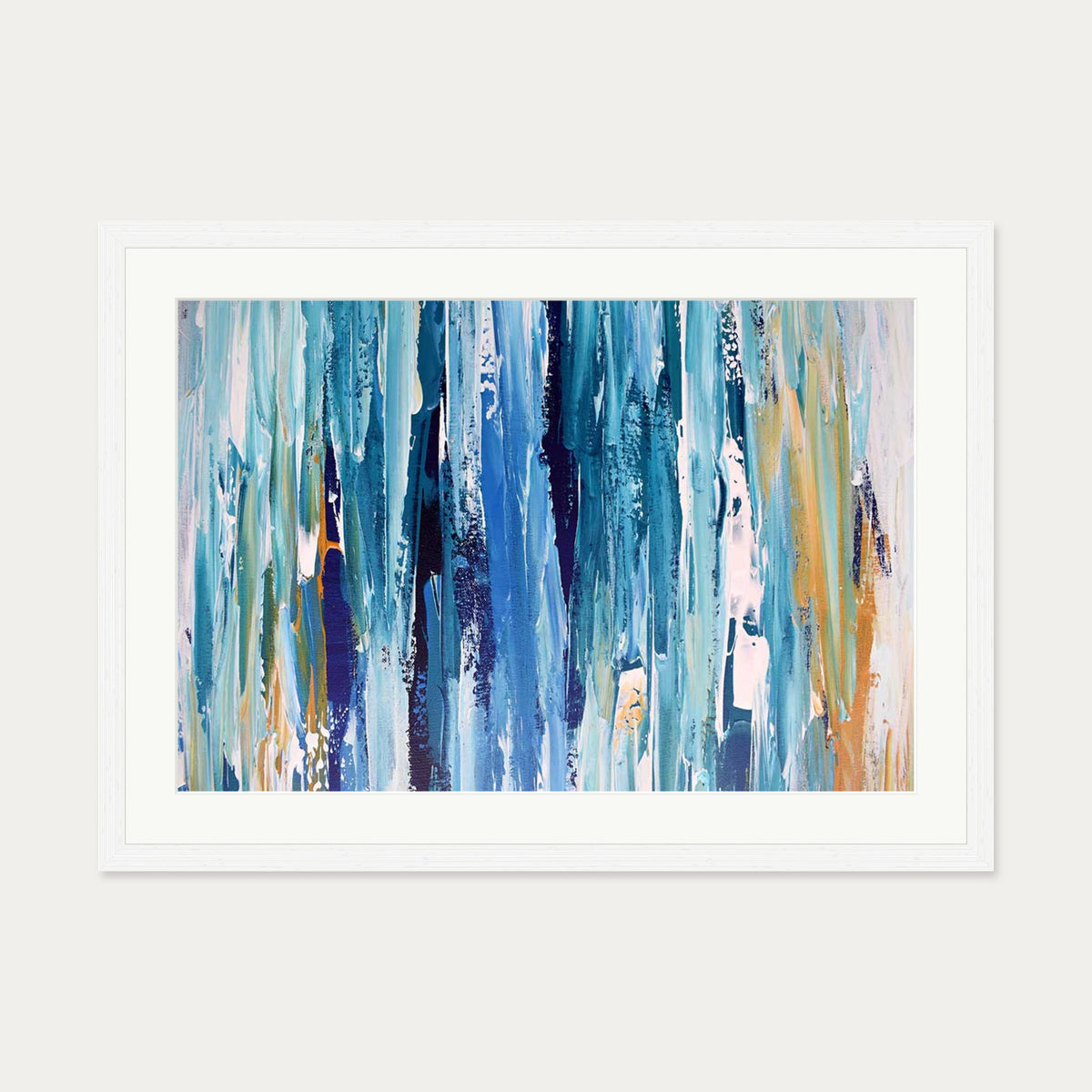 Abstract 264 Art Print — 50 x 70 cm — White Frame