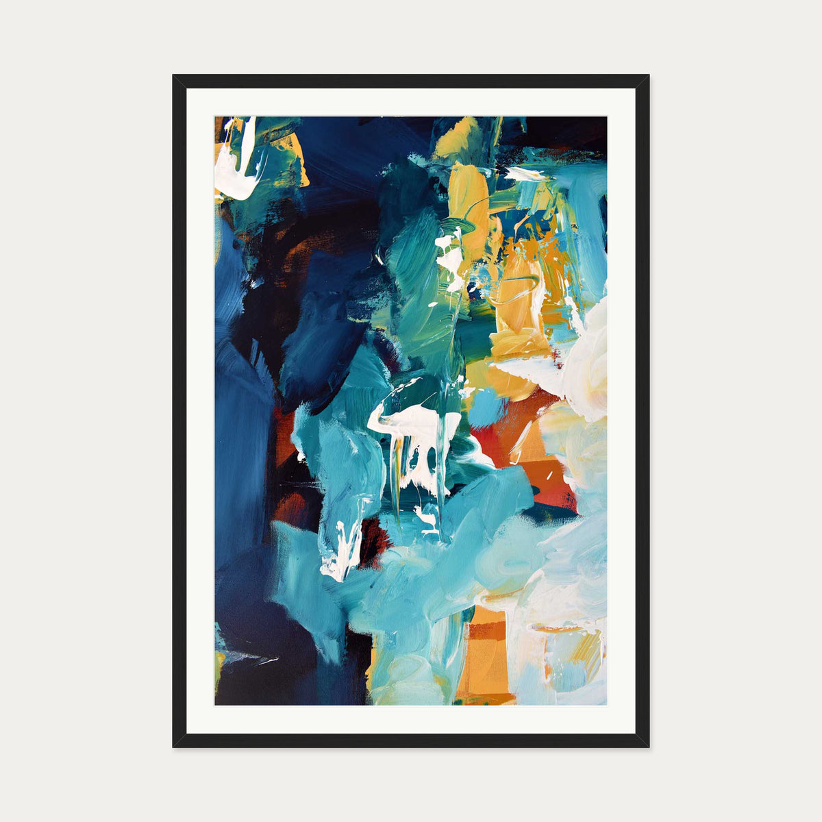 Abstract 266 Art Print — 70 x 100 cm — Black Frame