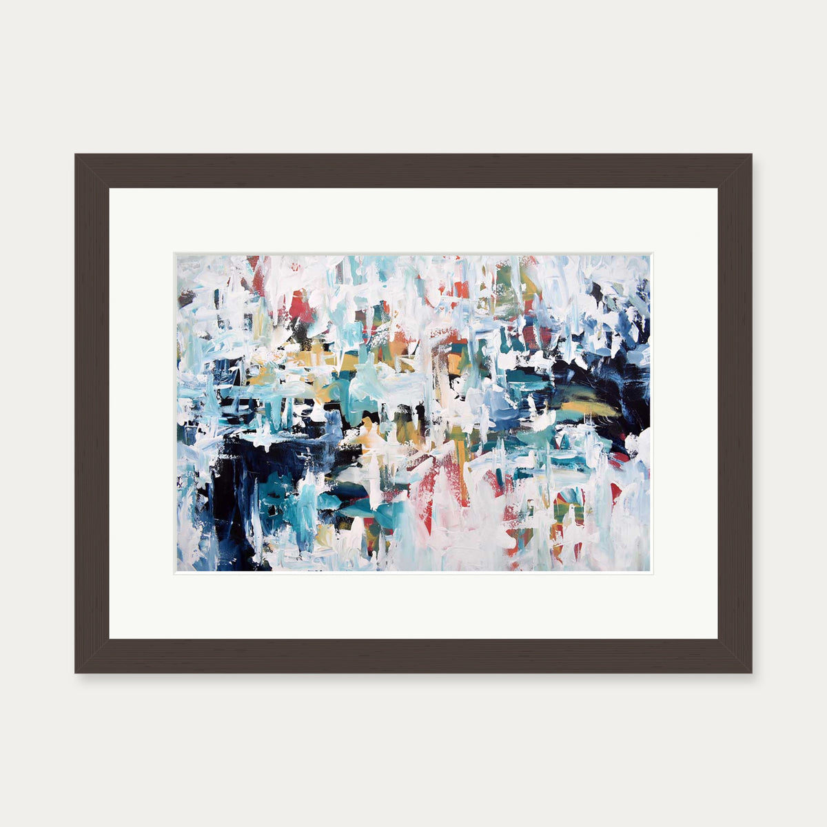 Abstract 273 Art Print — 30 x 40 cm — Brown Frame