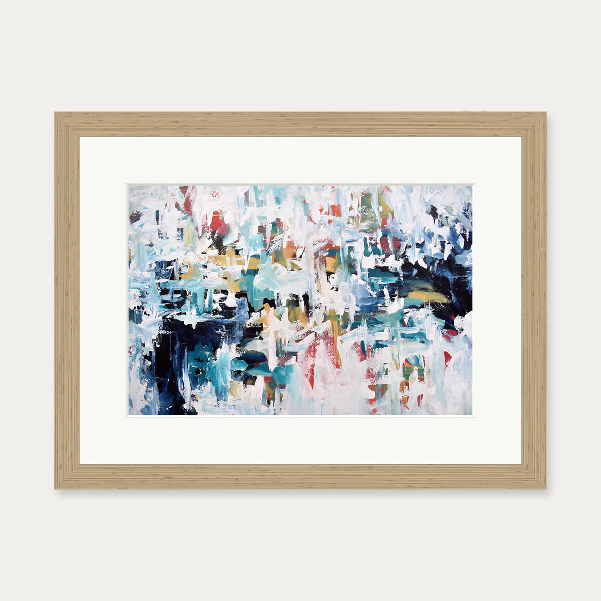 Abstract 273 Art Print — 30 x 40 cm — Oak Frame