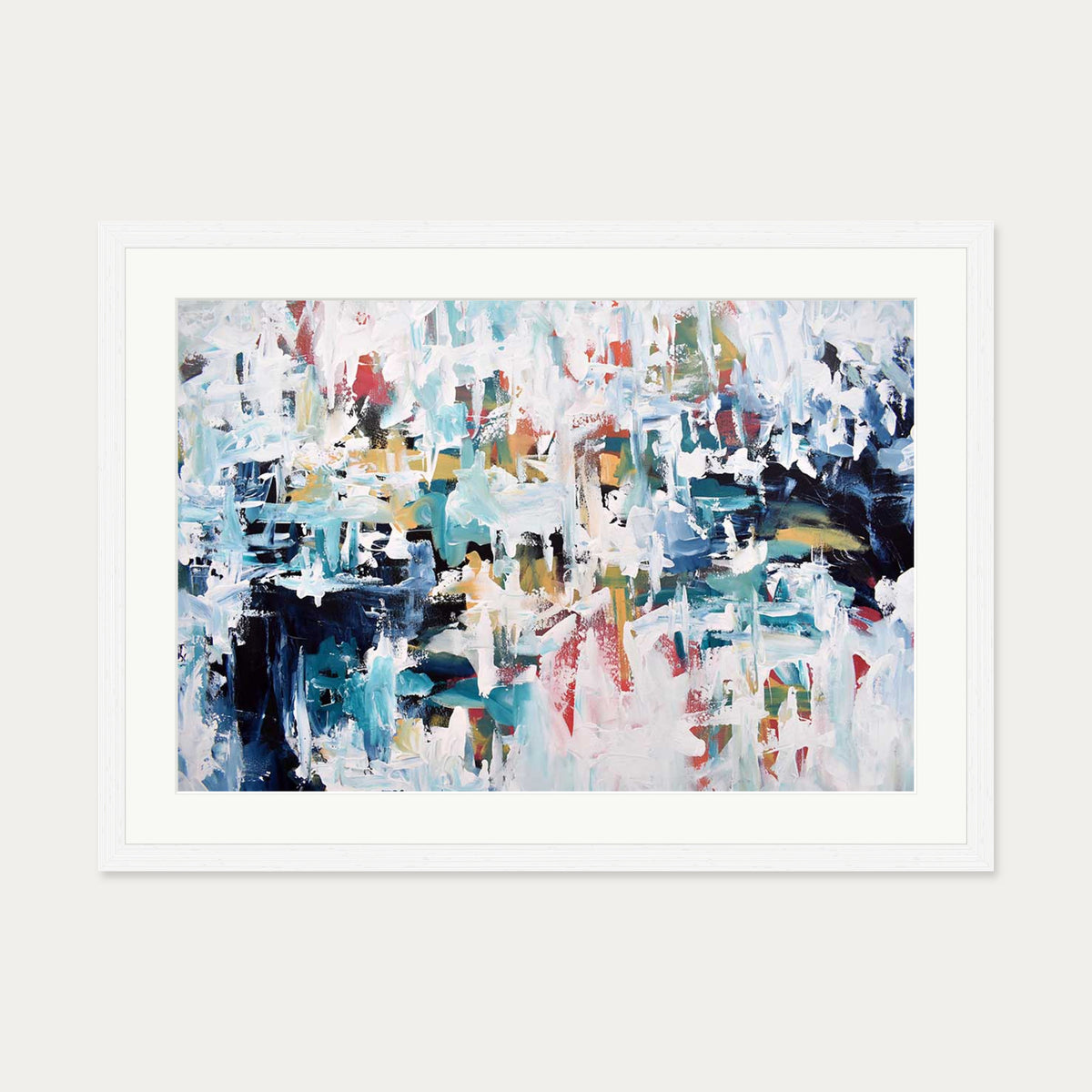 Abstract 273 Art Print — 50 x 70 cm — White Frame