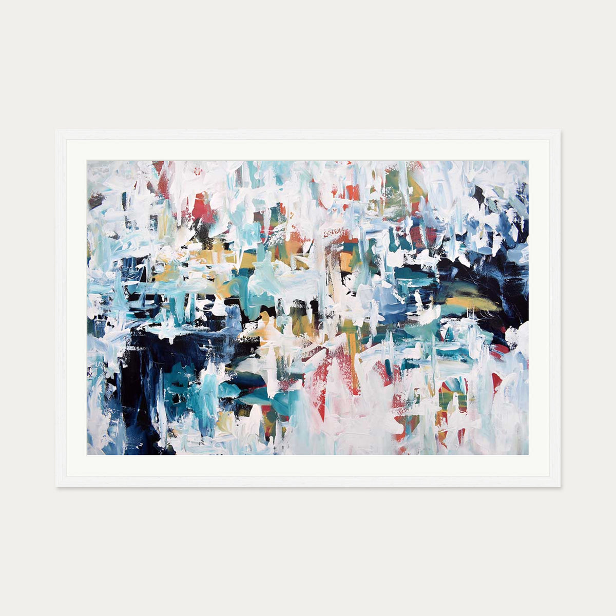 Abstract 273 Art Print — 70 x 100 cm — White Frame